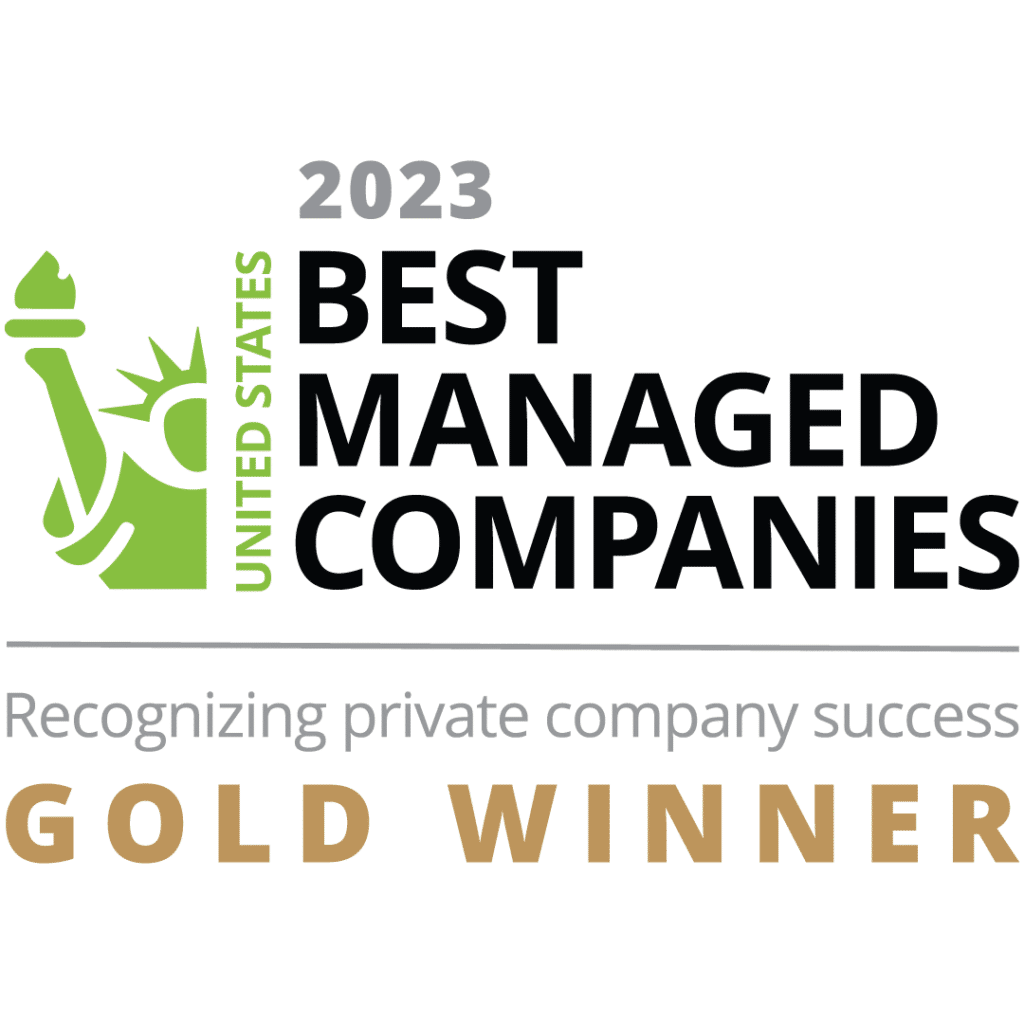 The best managed companies gold winner logo.